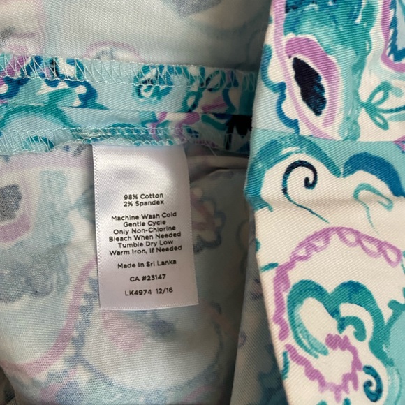2PC Talbots Skirt & Top Lilac Purple Blue Aqua Paisley Floral size 14W - Picture 5 of 13